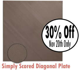 simply scored diagonal plate