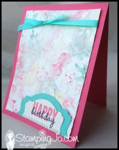 stamping jo watercolour emboss with Spring Flowers Celebrate Today