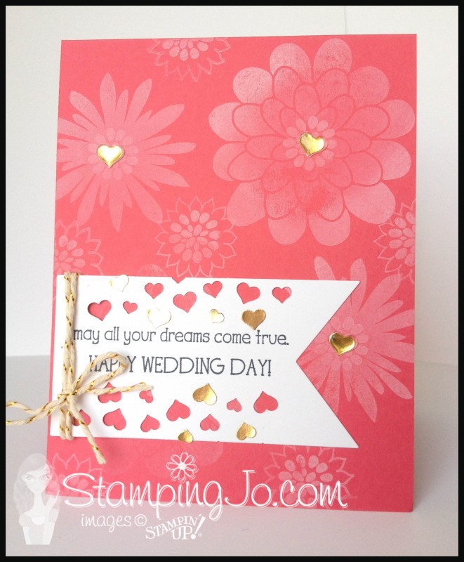StampingJo Big News Flower Patch wedding card