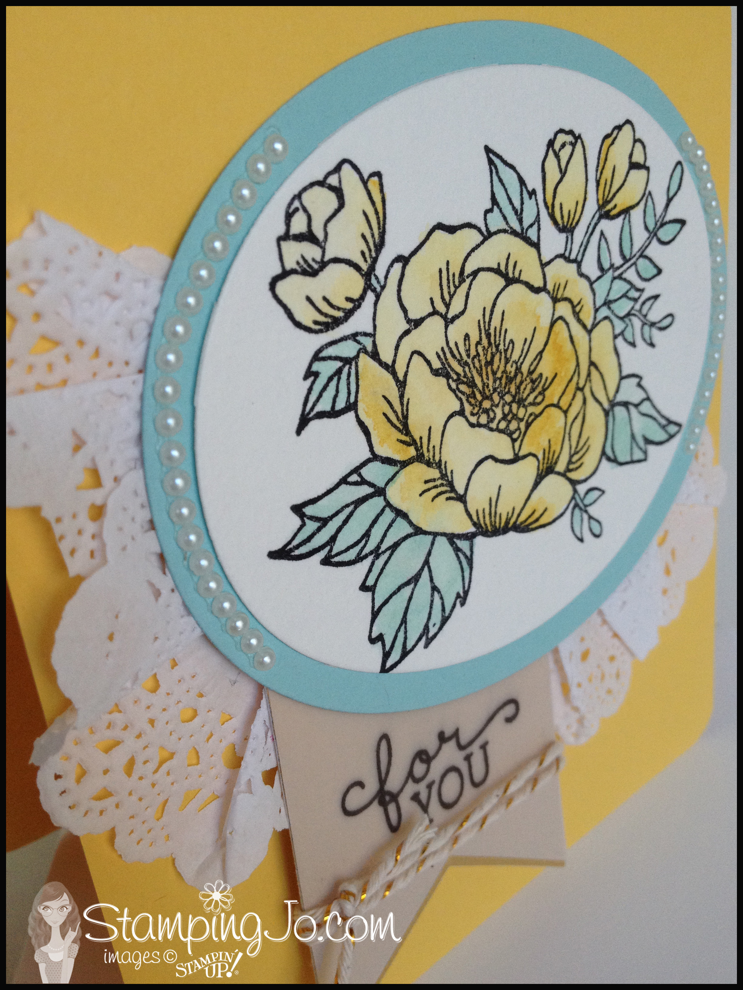 Birthday Bloom hand stamped card