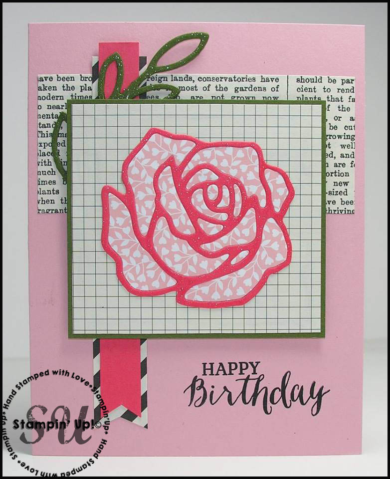 Rose Wonder Paper Pieced Birthday Card – Hand Stamped Cards with Josee ...