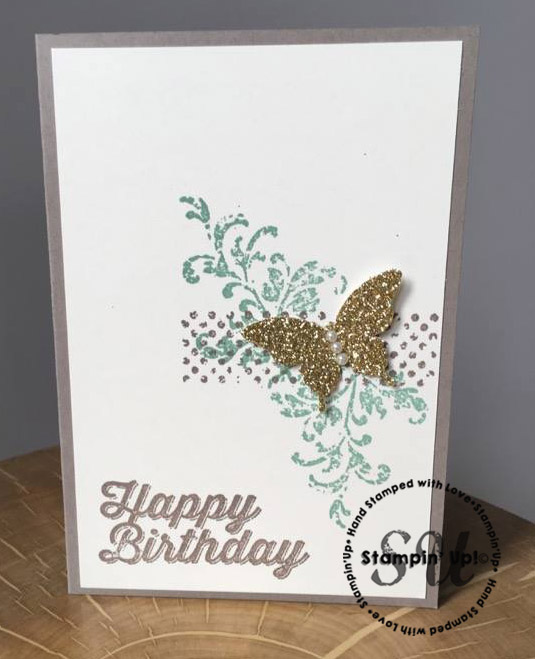 Timeless Textures, Perfect Pairings, hand stamped, hand made, birthday card, stampin up, butterfly