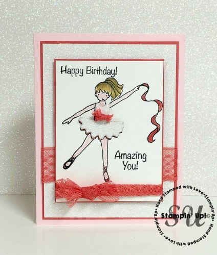 Talented Trio, Stampin Up, hand stamped, birthday card