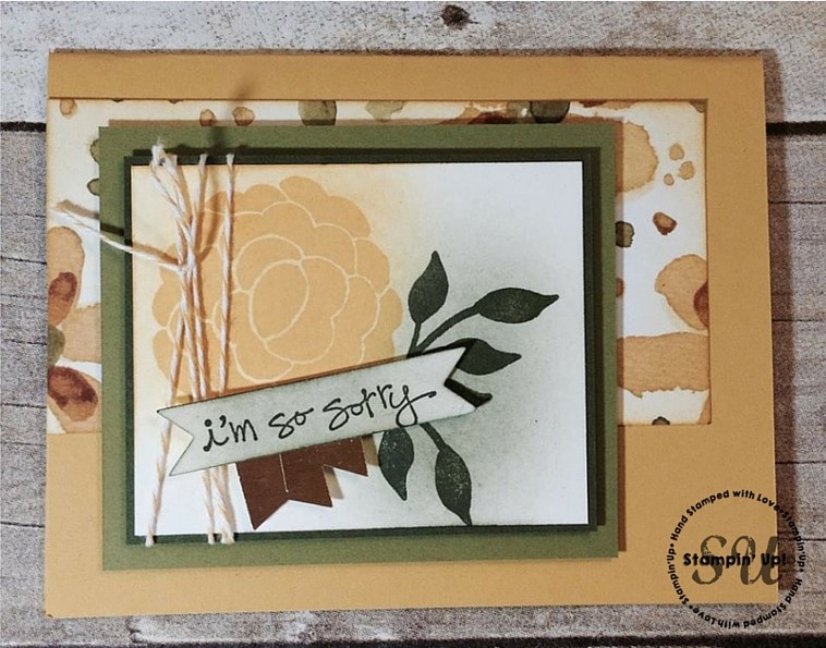 Bountiful Border, I'm sorry card, Stampin' Up