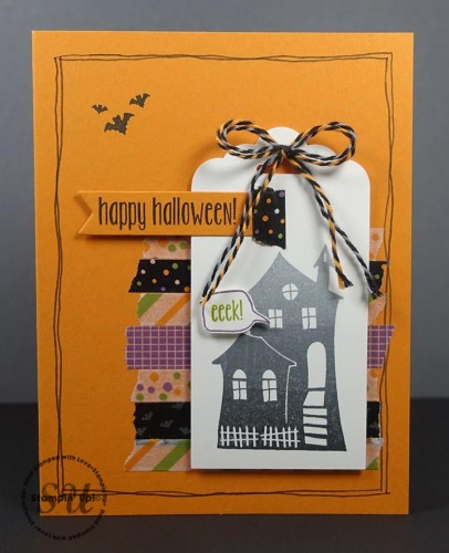 Halloween Scares and Spooky Fun, ombre card-Stampin Up