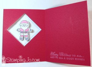 inside the santa spinner card by StampingJo