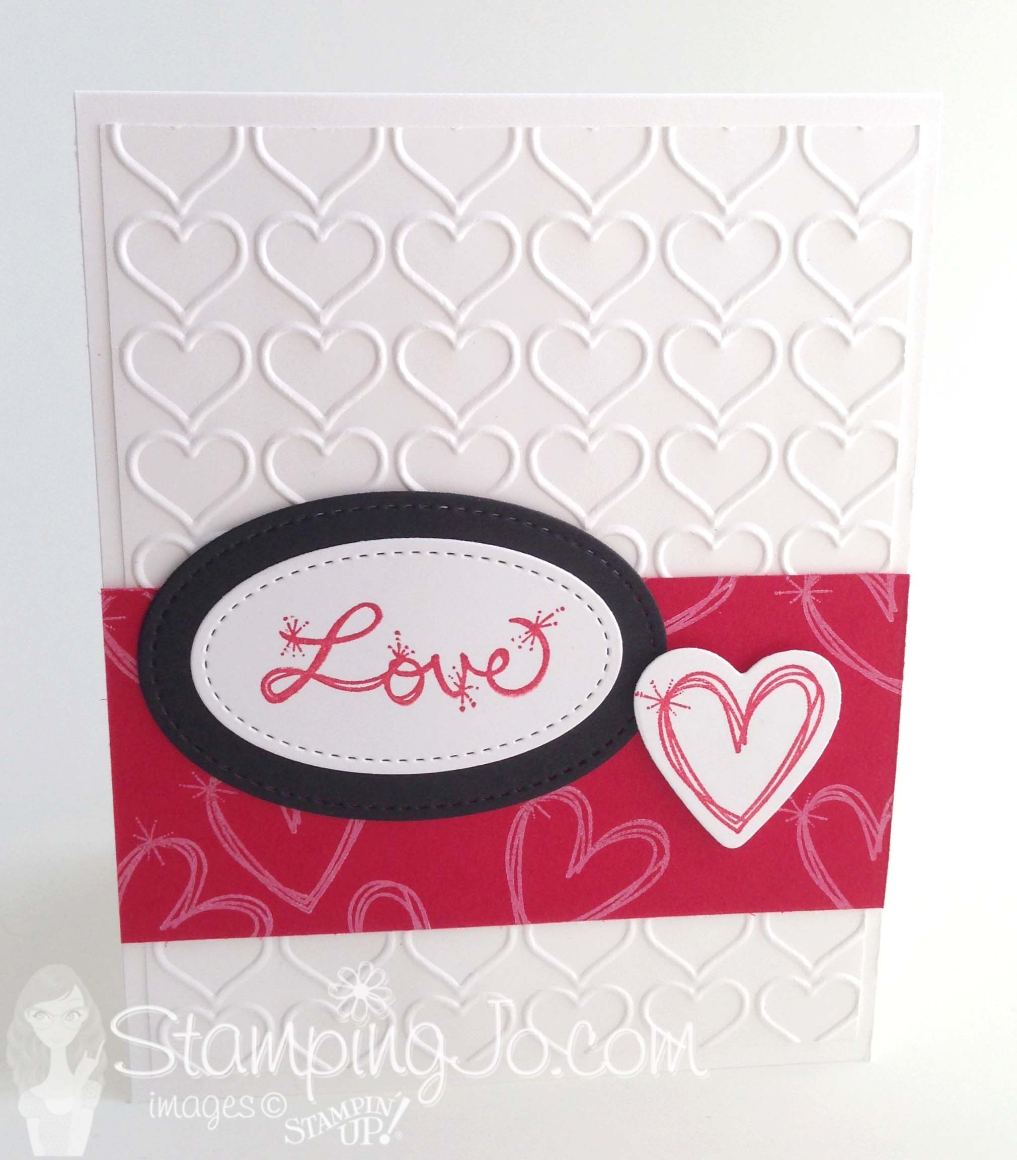 Love Sparkles stamp set, Stampin Up 2017 Occasions catalogue, Valentine card, Anniversary card
