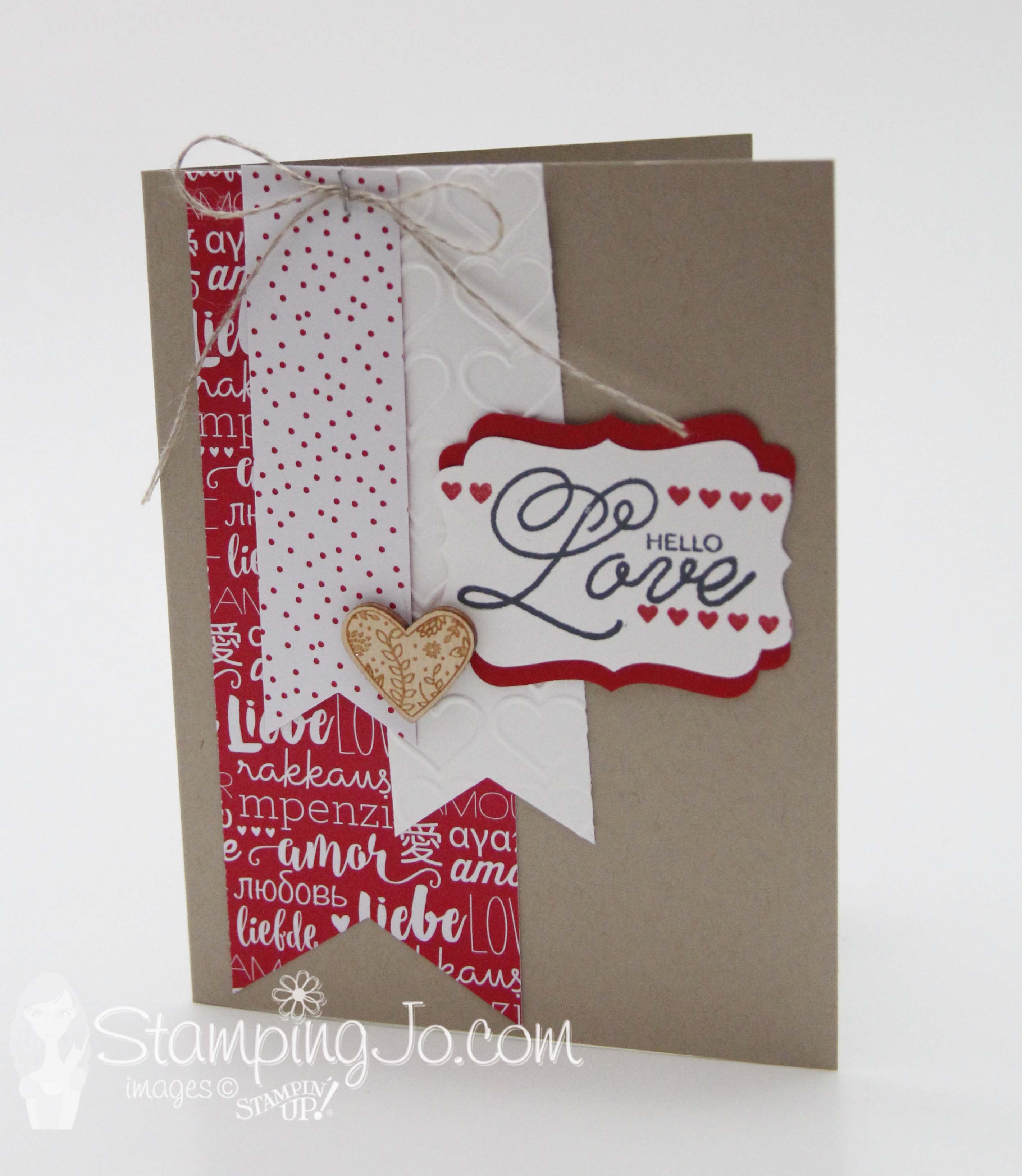 Sealed With Love, Stampin Up, Valentine card