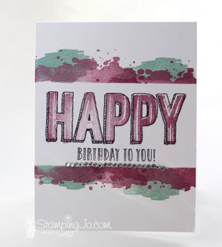 Birthday card using Happy Celebrations stamp set, Stampin Up, 2017 Occasions Catalogue