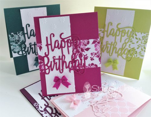 Stampin Up 2017-2019 In Colors, monochromatic cards