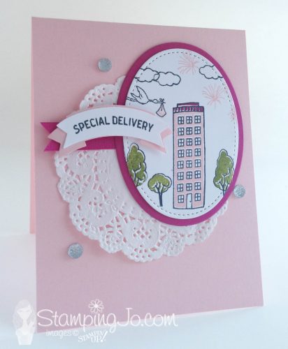 In the City, baby card, Stampin Up