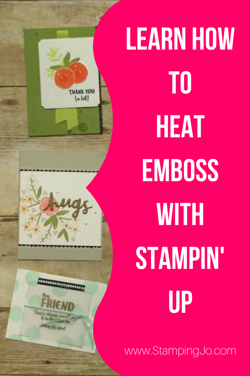 Learn how to heat emboss on your hand stamped cards using Stampin' Up papercrafting products!