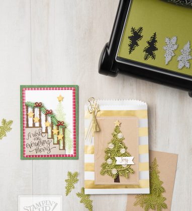 Christmas cards using the Big Shot and the Christmas Staircase Thinlits