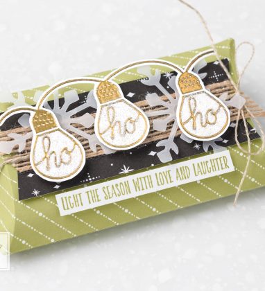 Christmas packaging using the Wishes All Aglow stamp set