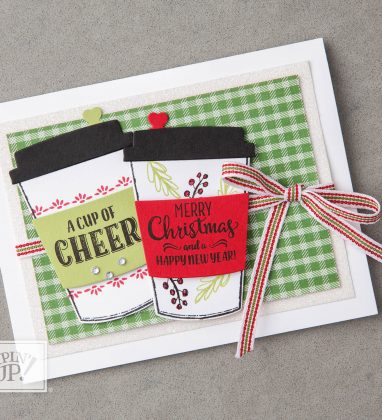 Merry Cafe stamp set- coordinates with the Coffee Cup Framelits Dies