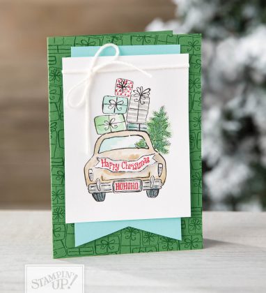 Christmas card featuring the Wonderful Life stamp set