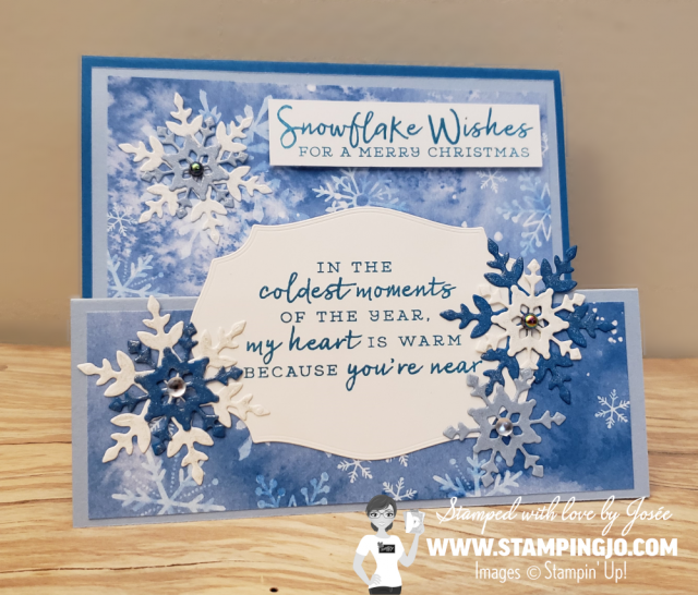Snowflake Wishes Double Easel Card stampin up fun fold
