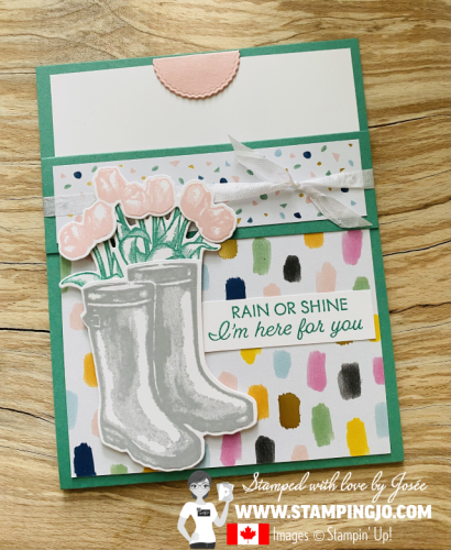 Rain Or Shine Pocket Card   Hand Stamped Cards With Josee Smuck Stampin